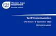 Tariff Determination CFO Forum - 6 September 2013 Shireen de Visser