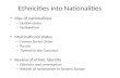 Ethnicities into Nationalities