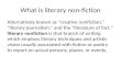 What is literary non-fiction