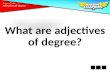 What are adjectives of degree?