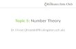 Topic 5:  Number Theory