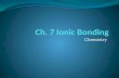 Ch. 7 Ionic Bonding
