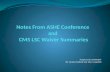 Notes From ASHE Conference  and  CMS LSC Waiver Summaries