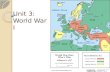 Unit 3:   World War I