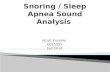 Snoring / Sleep Apnea Sound Analysis