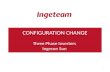 CONFIGURATION CHANGE Three Phase Inverters Ingecon Sun