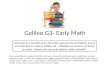 Galileo G3- Early Math