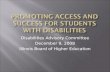 Promoting Access and Success for students with disabilities