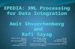 XPEDIA: XML Processing for Data Integration Amit Shvarchenberg  and Rafi Sayag
