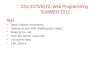 CSc  4370/6370:  Web Programming  SUMMER 2012