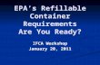 EPA’s Refillable Container Requirements Are You Ready?