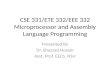 CSE 331/ETE 332/EEE 332 Microprocessor and Assembly Language Programming