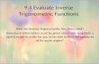 9.4 Evaluate Inverse Trigonometric Functions