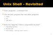 Unix Shell - Revisited