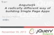 AngularJS A  radically different way of building Single Page  Apps