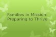 Families in Mission: Preparing to Thrive