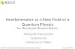 Interferometer as a New  F ield of a Quantum  P hysics - the Macroscopic Quantum System -
