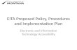 EITA Proposed Policy, Procedures and Implementation Plan