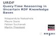 URDF Query-Time Reasoning in  Uncertain RDF Knowledge Bases