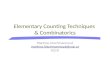 Elementary Counting Techniques  &  Combinatorics
