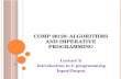 COMP 26120: Algorithms and Imperative Programming