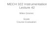 MECH 322  Instrumentation Lecture 42