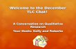 Welcome to the December TLC Chat!