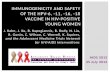 Immunogenicity and safety of the HPV-6, -11, -16, -18 Vaccine in  Hiv -positive young women