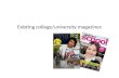 Existing college/university  magazines