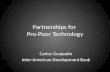 Partnerships for Pro- Poor Technology