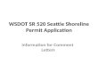 WSDOT SR 520 Seattle Shoreline Permit Application