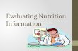 Evaluating Nutrition Information