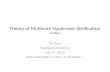 Theory of  Multicore Hypervisor  Verification outline