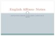 English Affixes- Notes