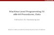 Machine-Level Programming IV: x86-64 Procedures, Data Instructor: Dr. Hyunyoung Lee