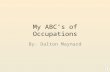 My ABC’s of Occupations
