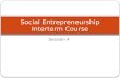 Social Entrepreneurship Interterm Course