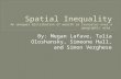 Spatial Inequality An unequal distribution of wealth or resources over a geographic area.