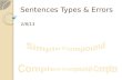 Sentences Types & Errors