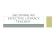 Becoming an Effective Literacy Teacher