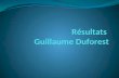 Résultats  Guillaume  Duforest