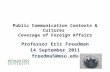 Public Communication Contexts & Cultures  Coverage  of Foreign Affairs