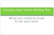 Georgia  High School Writing Test