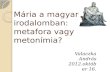 Mária a magyar irodalomban: metafora vagy metonímia?
