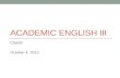 Academic English  IIi