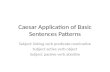 Caesar Application of Basic Sentences Patterns