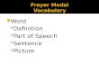 Frayer  Model Vocabulary