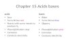 Chapter 15 Acids bases