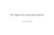 UV Spectra Interpretation