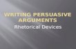 Writing Persuasive Arguments
